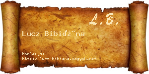 Lucz Bibiána névjegykártya